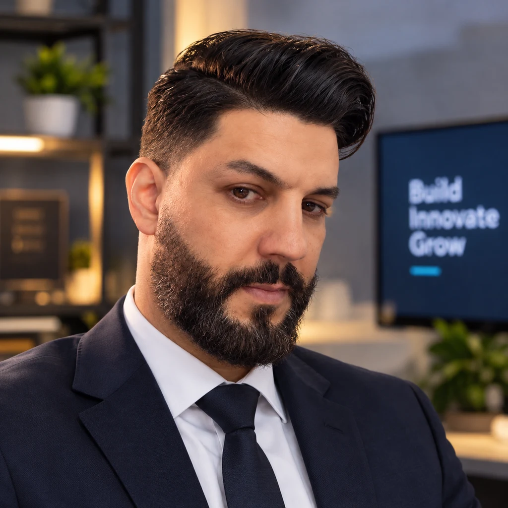 Portrait of Khalid Riad, founder and owner of FieldTech ATX